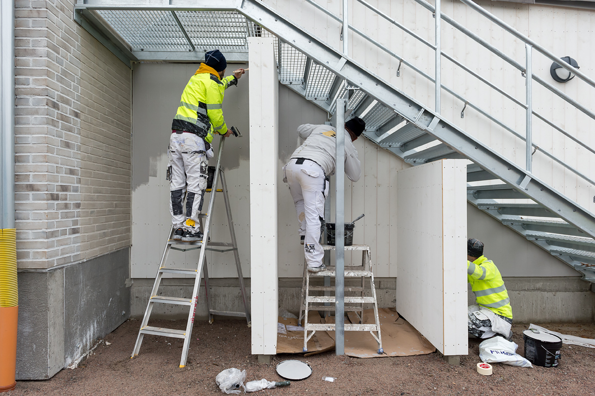 Pågående målningsarbeten