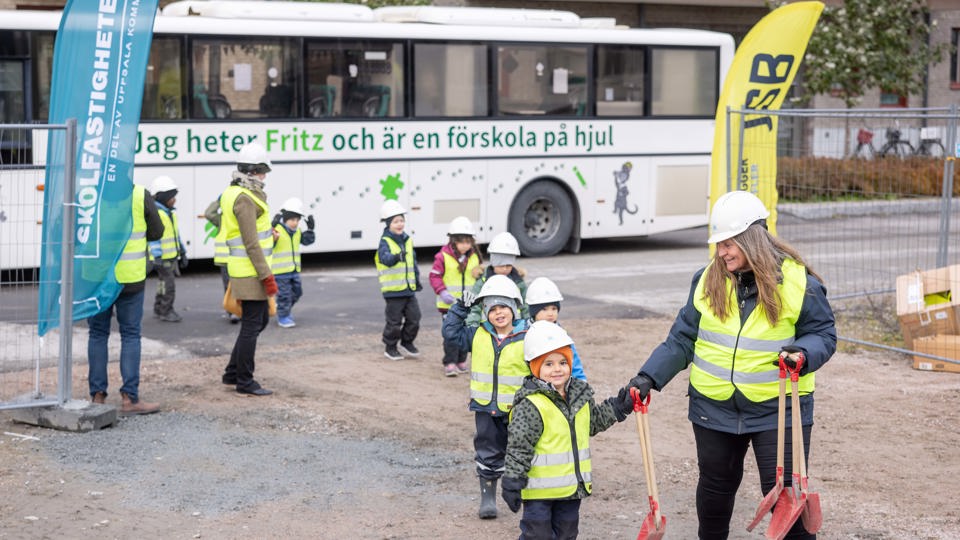 Bild från spadtag för Skyttelns förskola.