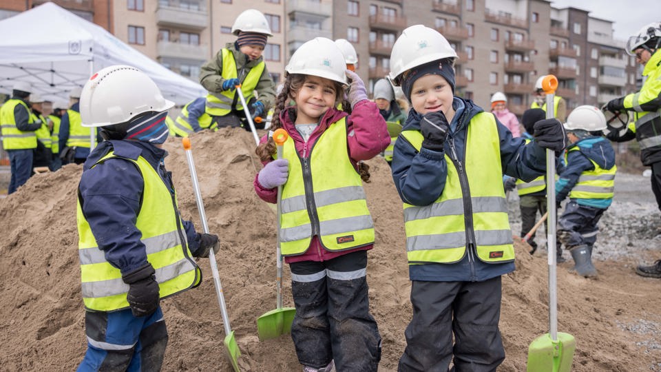 Bild från spadtag för Skyttelns förskola